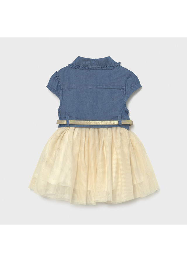 Vestido combinado com saia de tule e cinto Mayoral - Image 2