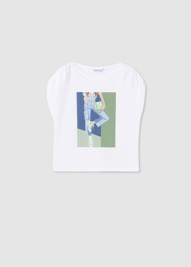 Camiseta m/cta gráfica Mayoral