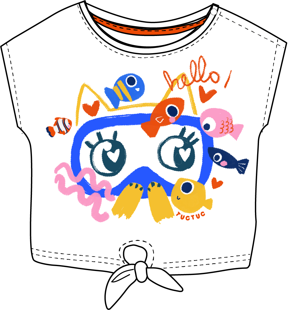 T-shirt de algodão TucTuc