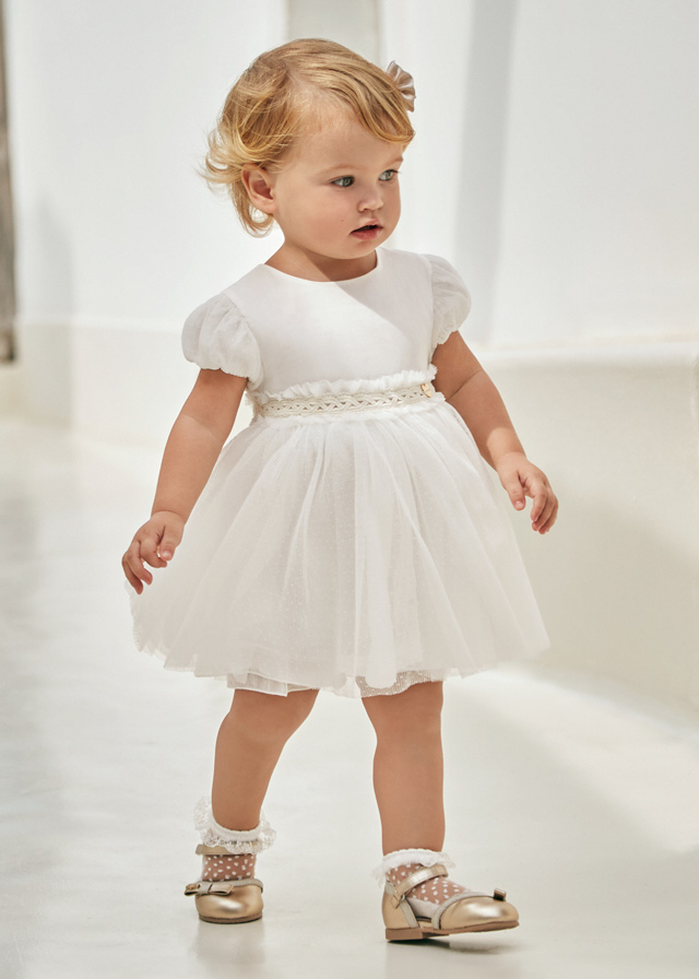 Vestido tule plissado Mayoral - Image 3