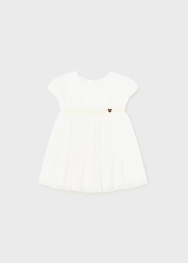 Vestido tule plissado Mayoral